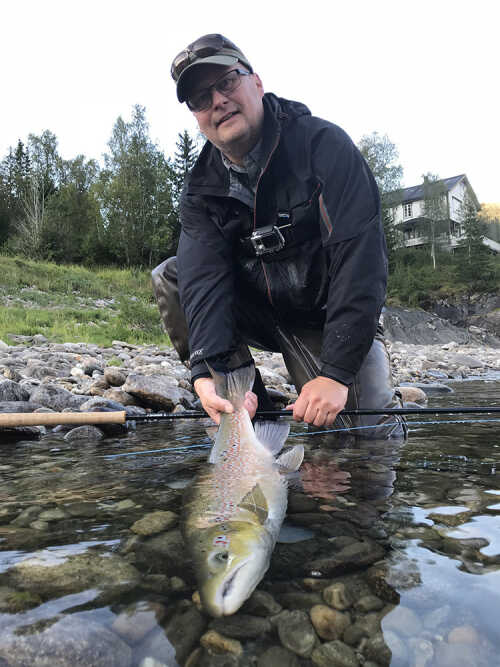 Laksefisker med laks