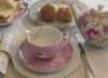 Nærbilde av afternoon tea dekket bord